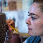 Amberlea McNaught in her studio 2017